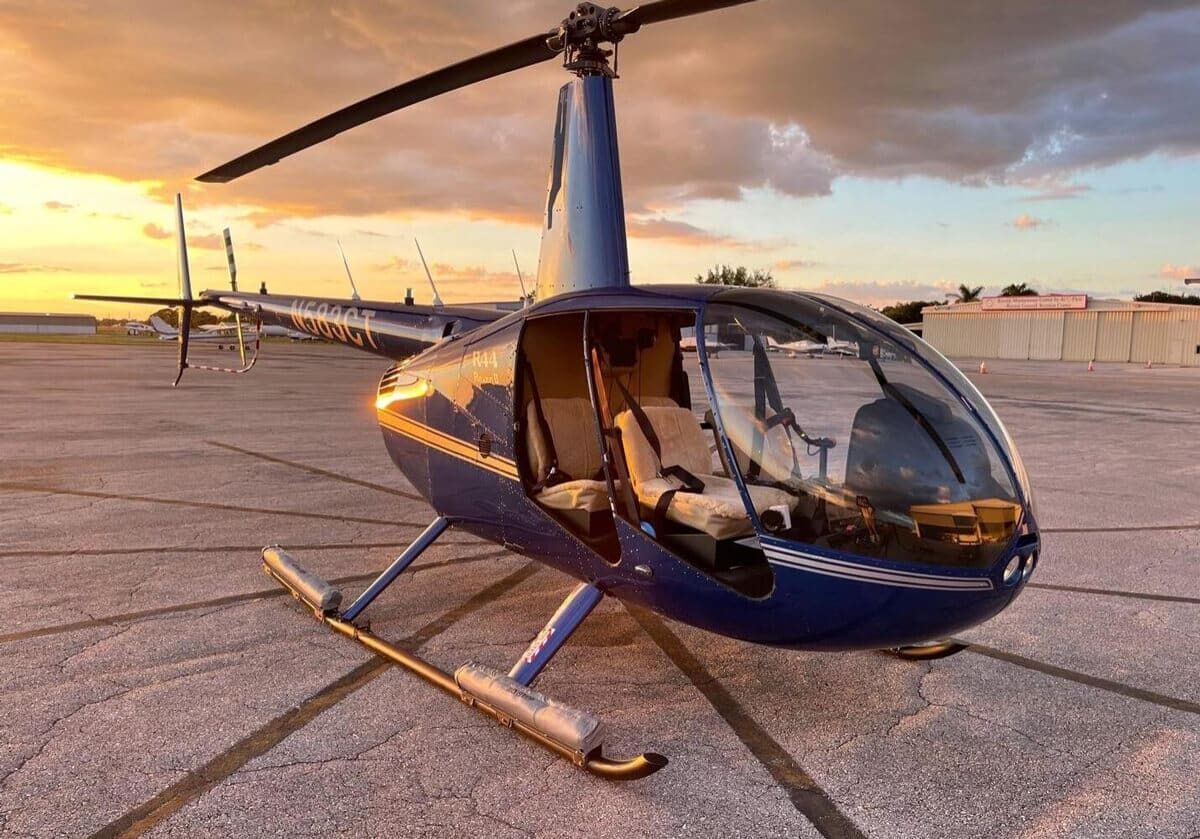 Robinson R44 Helicopter standing